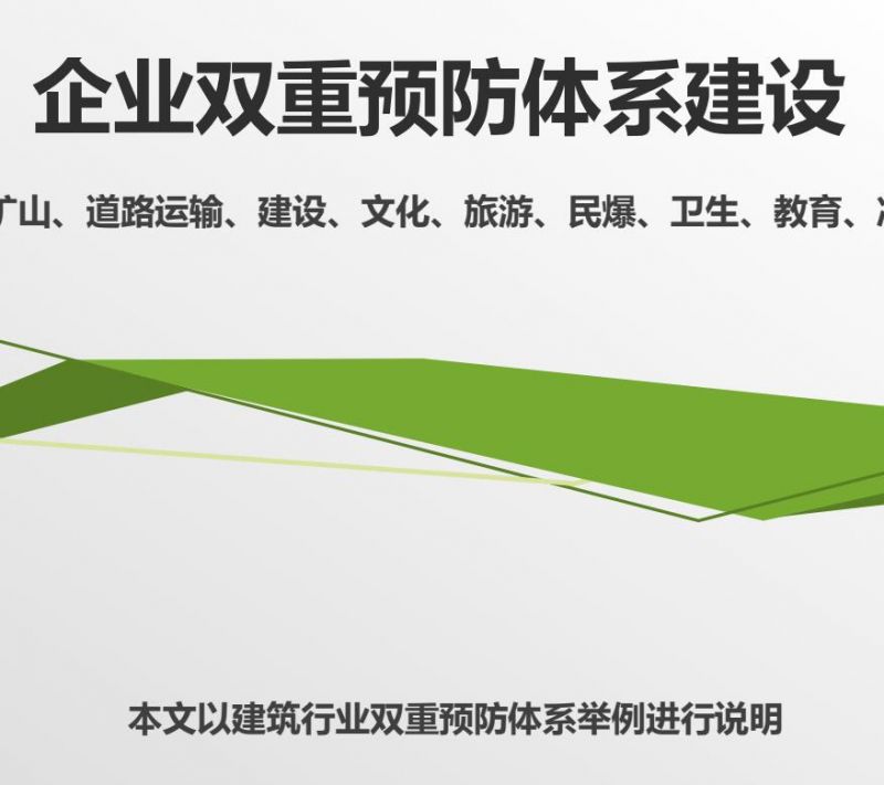 企業(yè)雙重預(yù)防體系建設(shè)講解